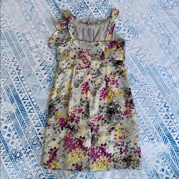 LOFT Gray Floral Dress - Picture 5 of 7